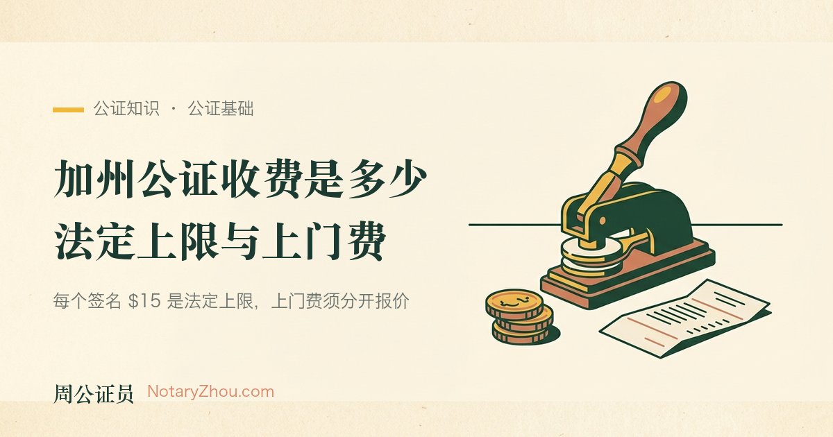 插图：一枚公证钢印、一小叠硬币与一张空白收据并排放在桌面上